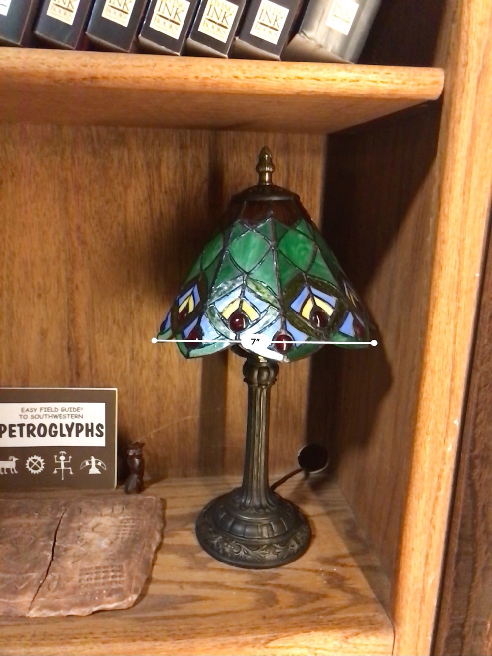 Tiffany style stained glass library light - Picture 5 of 5